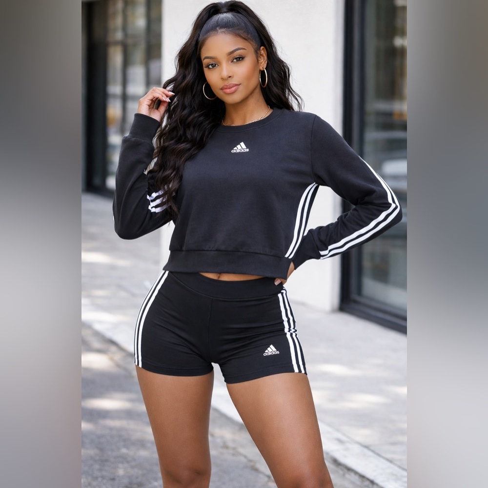 Adidas black Fitted Sweater